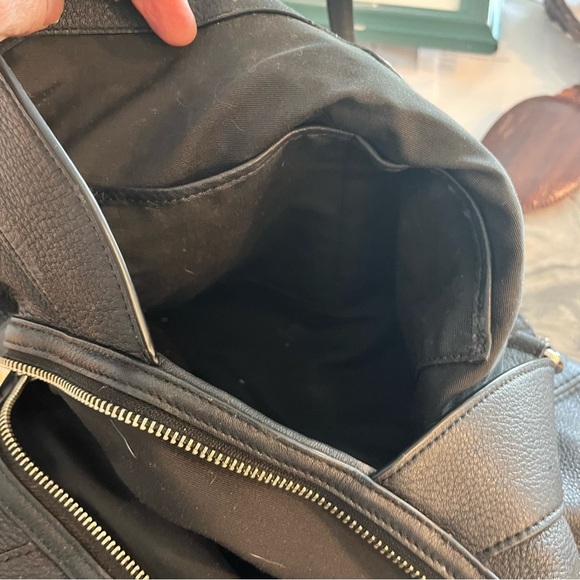 COACH BLACK PEBBLE LEATHER EDIE HANDBAG - Picture 11 of 14